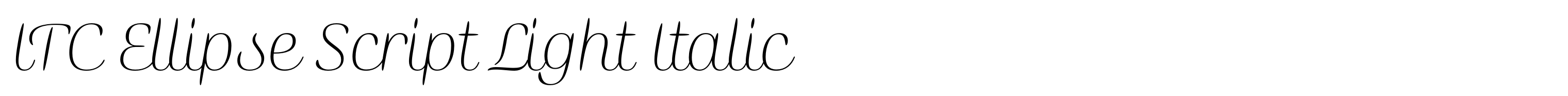 ITC Ellipse Script Light Italic